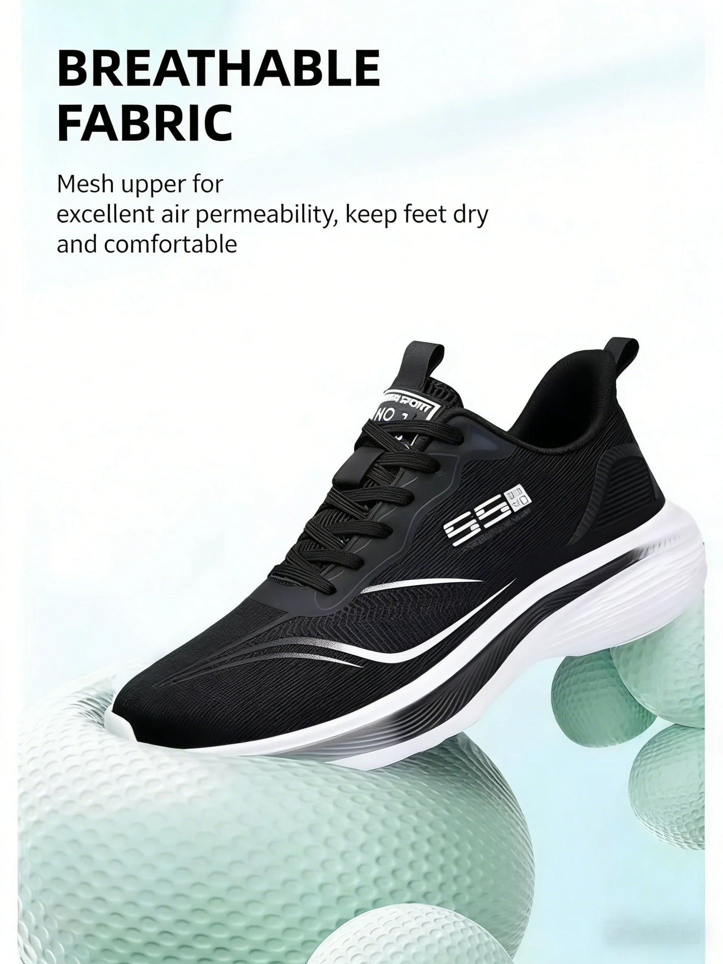 Men'S Breathable Mesh Running Shoes | Stable Support Training Sneakers