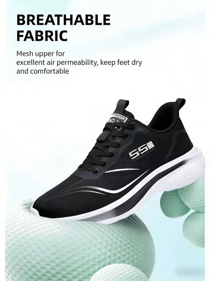 Men'S Breathable Mesh Running Shoes | Stable Support Training Sneakers