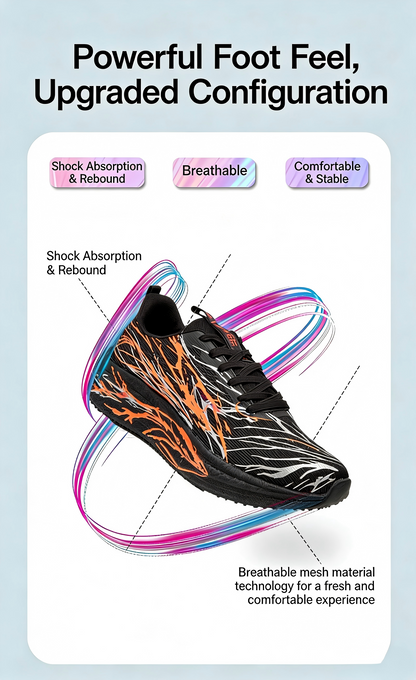 Casual Sports Shoes, Lightweight Breathable Shock Absorption Running Shoes
