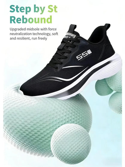 Men'S Breathable Mesh Running Shoes | Stable Support Training Sneakers